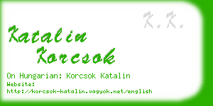 katalin korcsok business card